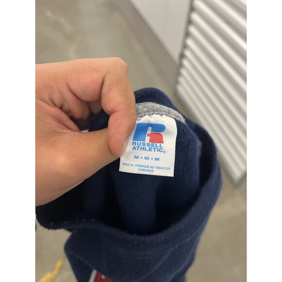 Russell SFU navy sweatshirt Size medium Measurements Pit to pit 21” Length 25.5” - Picture 5 of 7